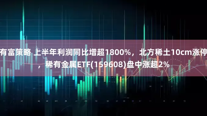 有富策略 上半年利润同比增超1800%，北方稀土10cm涨停，稀有金属ETF(159608)盘中涨超2%
